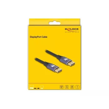 DeLOCK DisplayPort laidas 8K 60 Hz 2 m violetinis metalas