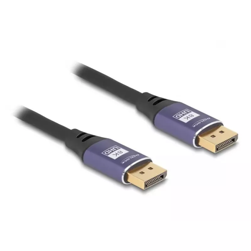 DeLOCK DisplayPort laidas 8K 60 Hz 2 m violetinis metalas