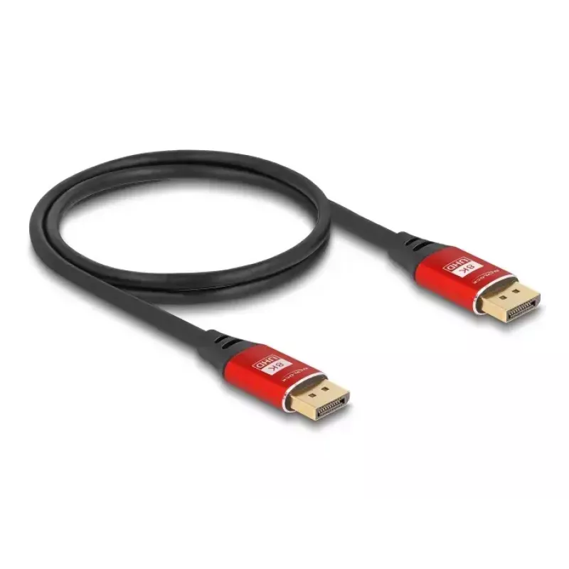 DeLOCK DisplayPort laidas 8K 60 Hz 2 m raudonas metalas