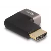 DeLOCK HDMI adapteris, kištukas – lizdas, 90° į dešinę kampuotas, 8K 60 Hz, pilkas metalas