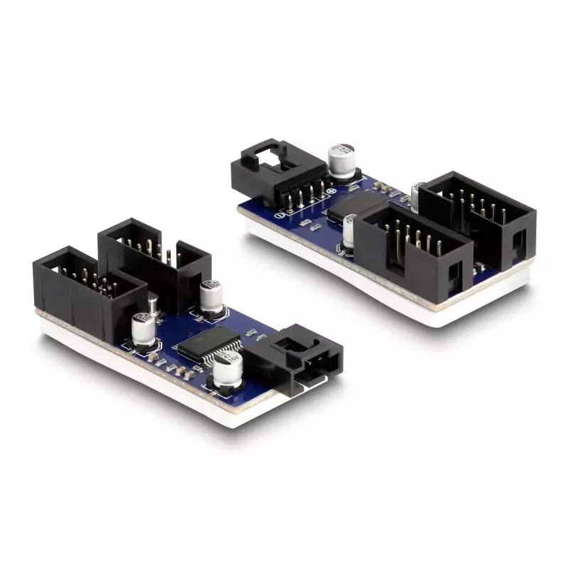 DeLOCK USB 2.0 pin header male Hub 2 Port Mėlyna Juoda