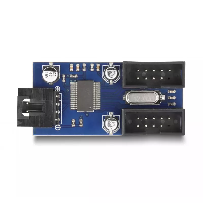 DeLOCK USB 2.0 pin header male Hub 2 Port Mėlyna Juoda