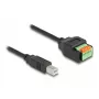 DeLOCK USB 2.0 laidas Type-B kištukas į gnybtų bloko adapterį 15 cm
