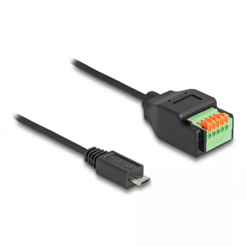 DeLOCK USB 2.0 laidas Type Micro-B patinas į gnybtų bloko adapterį 15 cm