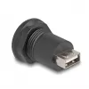 DeLOCK USB 2.0 Type Mini-B to USB 2.0 Type-A įmontuota jungtis juoda