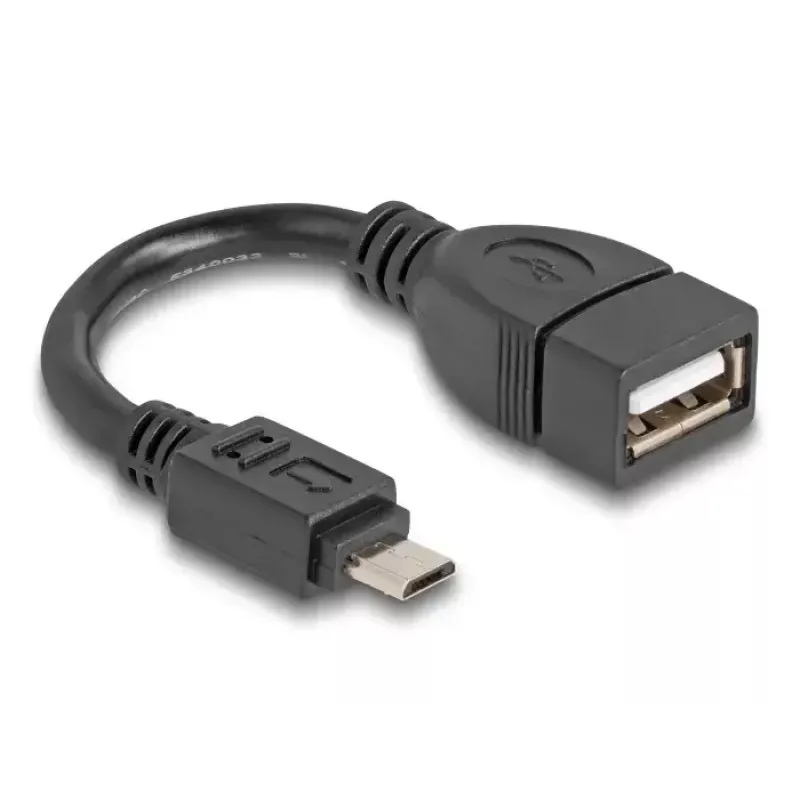 DeLOCK USB 2.0 OTG laidas Micro-B kištukas į Type-A lizdą 11 cm