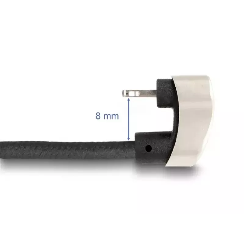 Duomenų ir įkrovimo laidas DeLOCK USB Type-C į Lightning 180° kampuotas 2m MFi