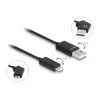 DeLOCK USB 2.0 laidas Type-A kištukas į USB Type-C patinas pasukamas 60W 1,2m