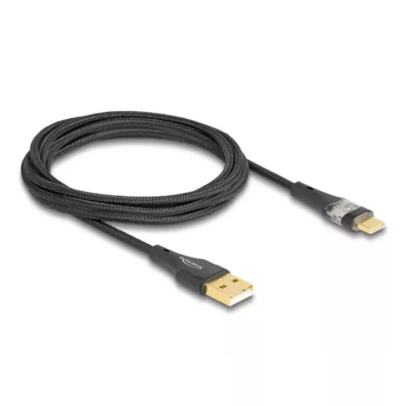 DeLOCK USB 2.0 laidas, Type-A (kištukas) – Type-C (kištukas), 60W, 2m