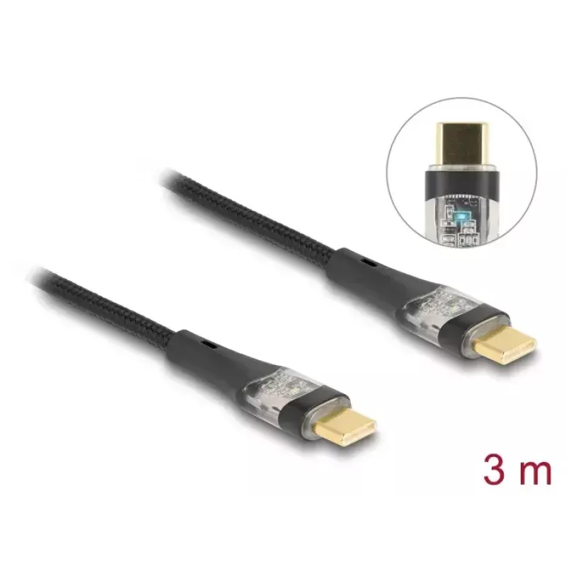 DeLOCK USB 2.0 duomenų ir greitojo įkrovimo laidas 3 m 100 W
