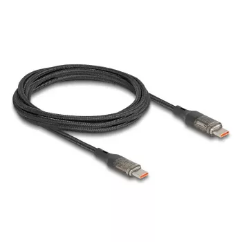 kabelis DELOCK USB Type-C to USB Type-C PD 3.0 100 W USB 2.0 duomenys 2 m su galios indikacija