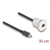 USB laidas DeLOCK 88186 0,3 m Mini-USB B juoda ir sidabrinė