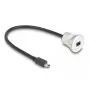 USB laidas DeLOCK 88186 0,3 m Mini-USB B juoda ir sidabrinė