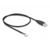 DeLOCK USB laidas USB 2.0 0,6 m USB A 5 kontaktų gnybtų blokas juodas