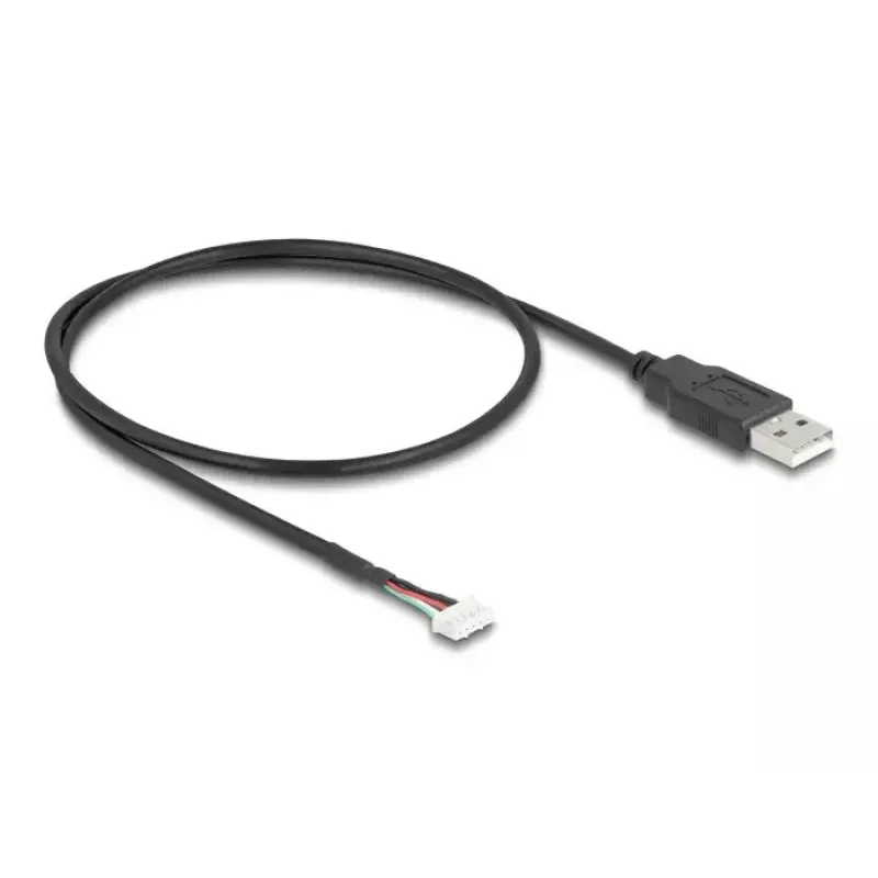 DeLOCK USB laidas USB 2.0 0,6 m USB A 5 kontaktų gnybtų blokas juodas
