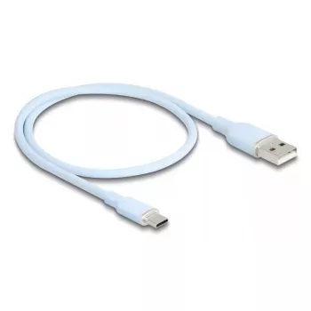 USB kabelis DeLOCK 81221 USB 2.0 0,5 m USB A USB C Mėlynas
