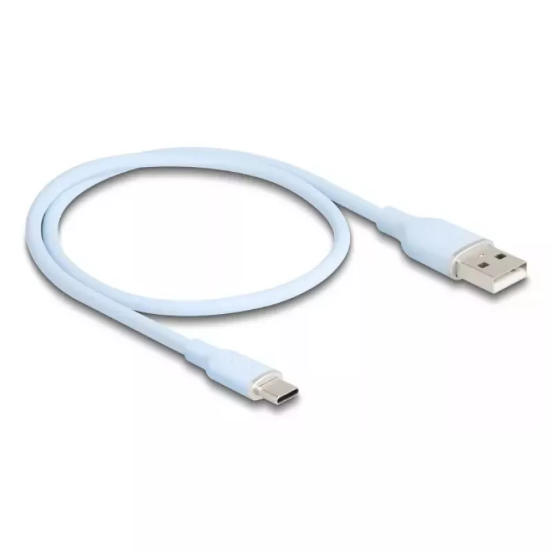 USB kabelis DeLOCK 81221 USB 2.0 0,5 m USB A USB C Mėlynas