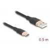 USB laidas DeLOCK 81225 0,5m USB A USB C Juodas