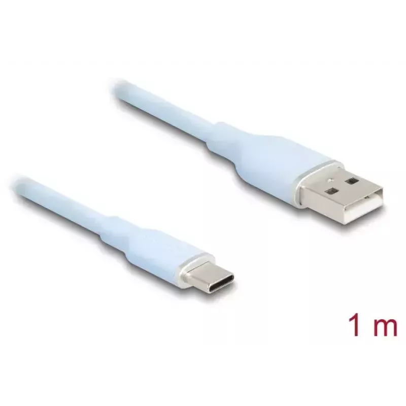 DeLOCK USB laidas USB 2.0 1 m USB A USB C Mėlynas 81222