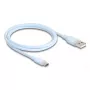 DeLOCK USB laidas USB 2.0 1 m USB A USB C Mėlynas 81222