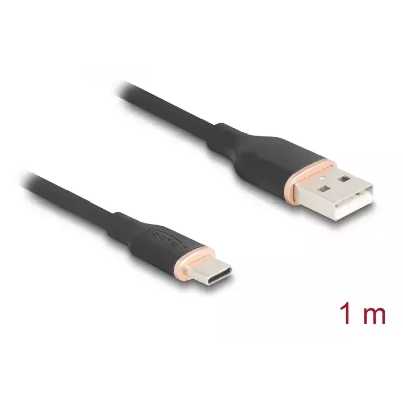 DeLOCK USB laidas USB 2.0 1 m USB A USB C juodas