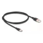 DeLOCK USB laidas USB 2.0 1 m USB A USB C juodas