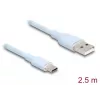 DeLOCK USB kabelis USB 2.0 2,5 m USB A USB C mėlynas