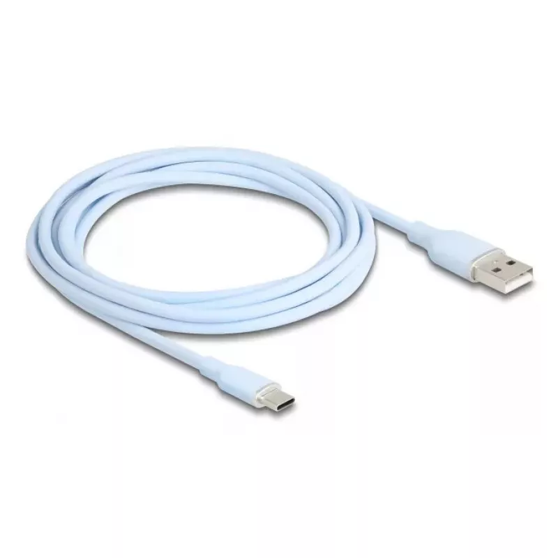DeLOCK USB kabelis USB 2.0 2,5 m USB A USB C mėlynas