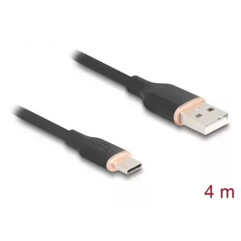 DeLOCK USB kabelis USB 2.0 4m USB A USB C Juodas 81228