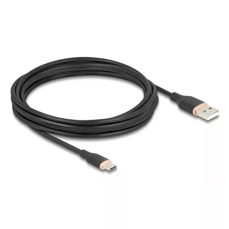 DeLOCK USB kabelis USB 2.0 4m USB A USB C Juodas 81228
