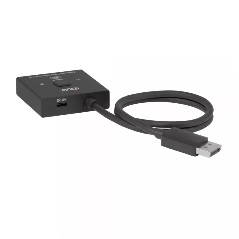 DisplayPort 2‑in‑1 Bi‑directional Switch CLUB3D CSV-1009 — 2x DisplayPort outputs, 8K@60Hz, Juoda