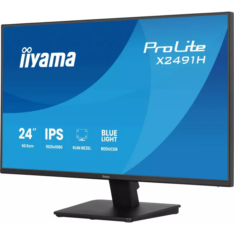 Kompiuterio monitorius IIYAMA ProLite X2491H-B1 60,5 cm (23,8 inch) IPS LCD Full HD 1920×1080 juoda matinė, VESA
