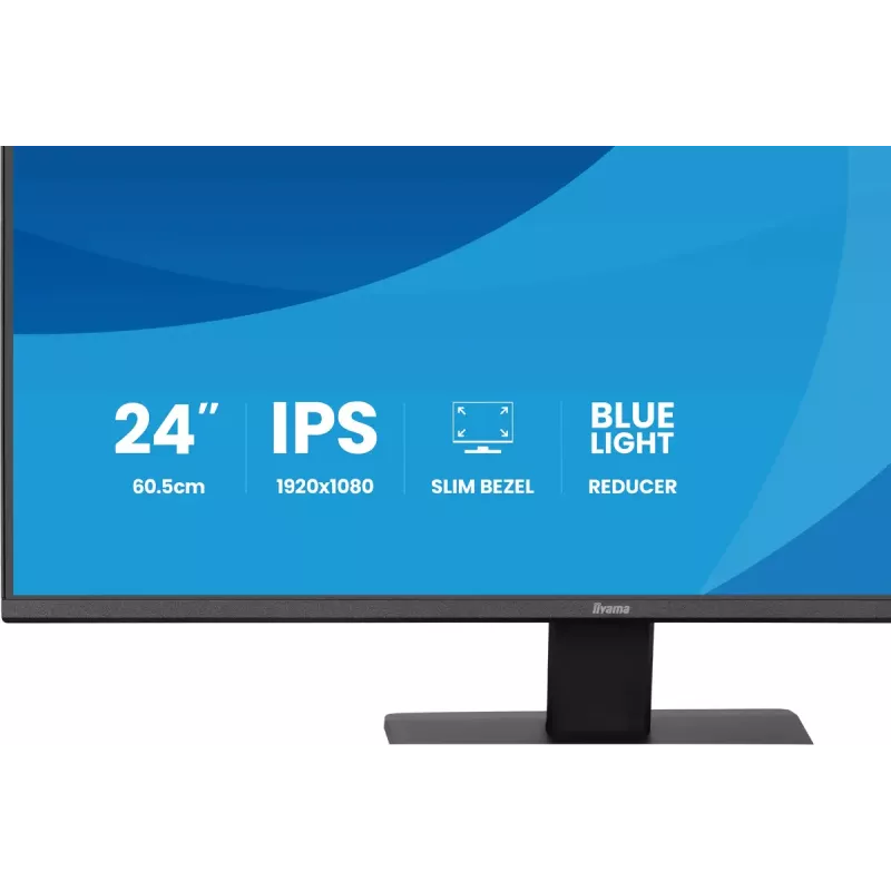Kompiuterio monitorius IIYAMA ProLite X2491H-B1 60,5 cm (23,8 inch) IPS LCD Full HD 1920×1080 juoda matinė, VESA