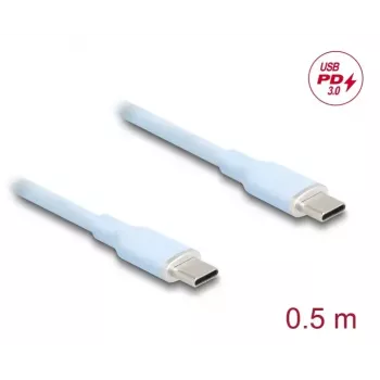 USB laidas DeLOCK 81233 USB 2.0 0.5 m USB C mėlynas