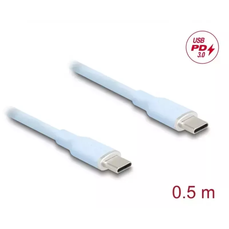 USB laidas DeLOCK 81233 USB 2.0 0.5 m USB C mėlynas