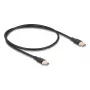 DeLOCK USB laidas USB 2.0 0.5m USB C juodas 81237