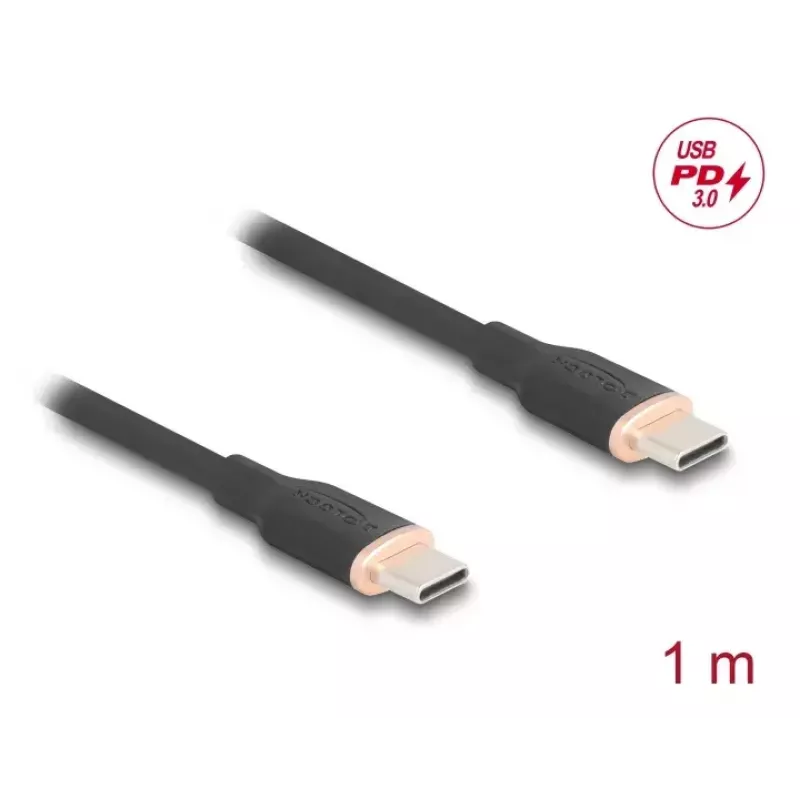 DeLOCK USB laidas USB 2.0 1m USB C juodas 81238