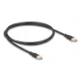 DeLOCK USB laidas USB 2.0 1m USB C juodas 81238