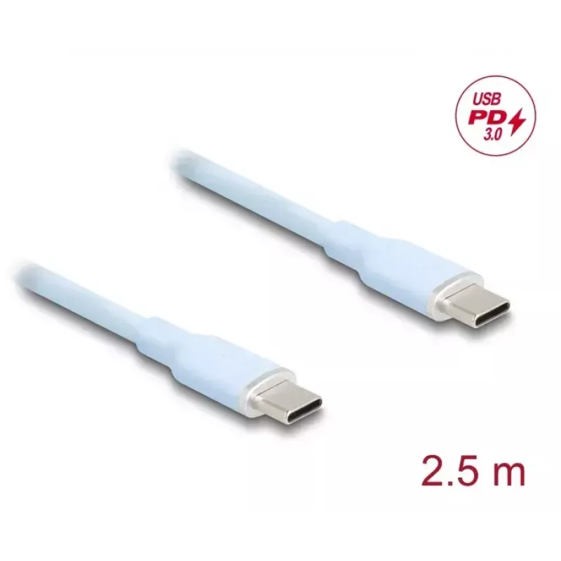 DeLOCK USB laidas USB 2.0 2,5 m USB C mėlynas 81235