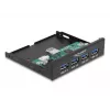 DeLOCK vidinis 3,5 colio USB 3.2 Gen 1 šakotuvas, 4 prievadų, juodas