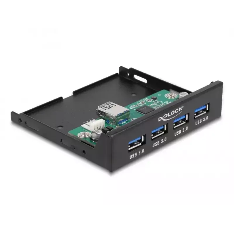DeLOCK vidinis 3,5 colio USB 3.2 Gen 1 šakotuvas, 4 prievadų, juodas