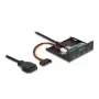 DeLOCK vidinis 3,5 colio USB 3.2 Gen 1 šakotuvas, 4 prievadų, juodas