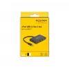 DeLOCK 64129 USB 3.2 Gen 2 Type-C šakotuvas 5000 Mbit/s juodas