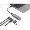 DeLOCK 3 prievadų USB šakotuvas 10 Gbps su SD ir „Micro SD“ kortelių skaitytuvu Type-C