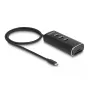 DeLOCK 3 prievadų USB šakotuvas 10 Gbps su SD Micro SD skaitytuvu Type-C 60 cm laidas