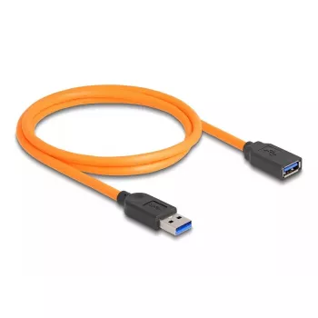 DeLOCK USB kabelis USB Type-A kištukas į patelę 5 Gbps 1 m oranžinis