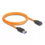 DeLOCK USB kabelis USB Type-A kištukas į patelę 5 Gbps 1 m oranžinis