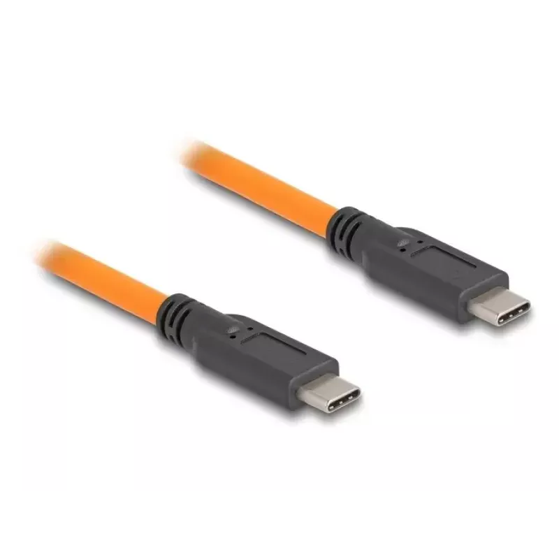 “DeLOCK” USB laidas USB Type-C kištukas į USB Type-C kištuką 1 m 5 Gbps oranžinis
