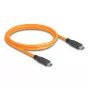 “DeLOCK” USB laidas USB Type-C kištukas į USB Type-C kištuką 1 m 5 Gbps oranžinis