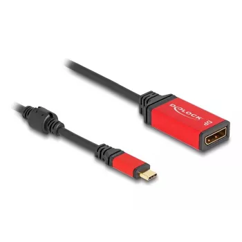 DeLOCK USB-C į DisplayPort adapteris 8K 30 Hz HDR raudonas
